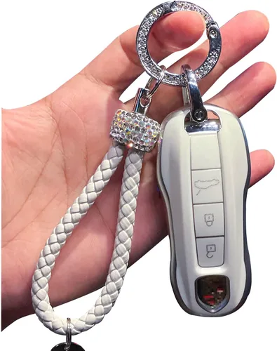 Miniatura 6 de Funda para llaves de coche adecuadas para Porsche Panamera 2010-2019 Cayenne 2011-2020 911 2013-2020 Macan 2014-2019 Boxster 2013-2016 Cayman