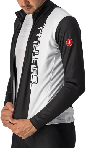 Miniatura 3 de CASTELLI Traguardo Jersey FZ, Negro claro/blanco, XXL