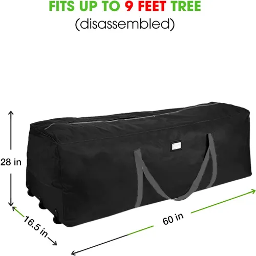 Miniatura 6 de Bolsa de almacenamiento para árbol de Navidad de Primode, se adapta a árboles de hasta 9 pies de altura, 28" x 16" x 60", contenedor extragrande