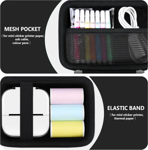 Miniatura 4 de Funda de impresora adhesiva compatible con Memoking T02/para iDPRT/para Phomemo/para Anycash/para Ponek/para Cabaro Mini Impresora Pegatina, Mini
