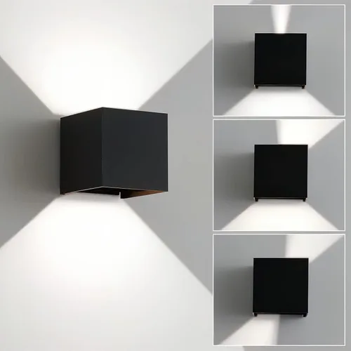 Miniatura 11 de Luces de Pared Exteriores Modernas 20W Luz de Paquete de Pared LED con Haz de Luz Ajustable Hacia Arriba y Hacia Abajo Impermeable Apliques de Pared