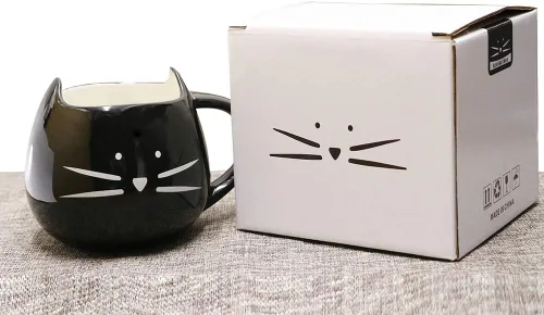 Miniatura 3 de Koolkatkoo Linda taza de café de cerámica con diseño de gato, 12 onzas, para amantes de los gatos, tazas de té, regalos para mujeres y niñas