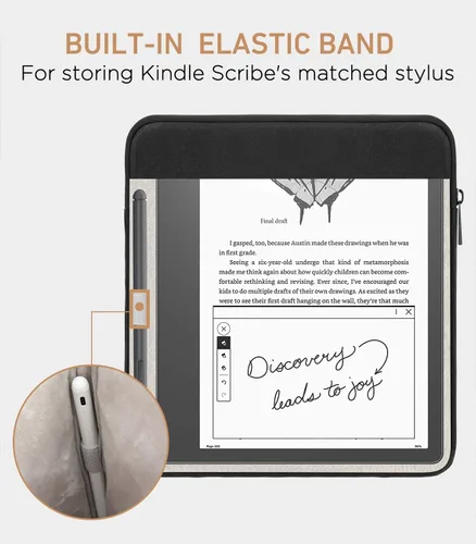 Miniatura 4 de Moko Funda para Kindle compatible con Kindle Scribe de 10.2 pulgadas (versiones 2024 y 2022), funda protectora con doble bolsillo y soporte
