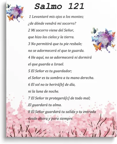 Miniatura 14 de Salmo 91 En Español Para Pared, Arte de pared del Salmo 91, Cuadros Cristianos Para Pared En Español, Decoración de pared cristiana en español, Ta