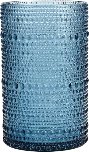 Fortessa Orbetto - Colección de vajilla de plástico para exteriores con reborde, vaso para cóctel de bebidas heladas, 4 unidades, 385 ml, azul