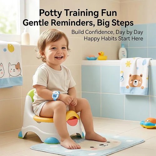 Miniatura 6 de SKYROKU Reloj de entrenamiento para ir al baño para niños pequeños, bonita forma de inodoro, recordatorios de música y luz, temporizador de cuenta