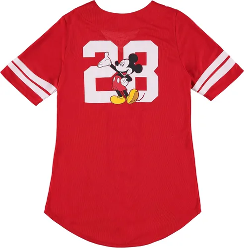 Miniatura 2 de Disney Camiseta de béisbol de Mickey Mouse con botones para mujer, diseño de Mickey y Minnie Mouse