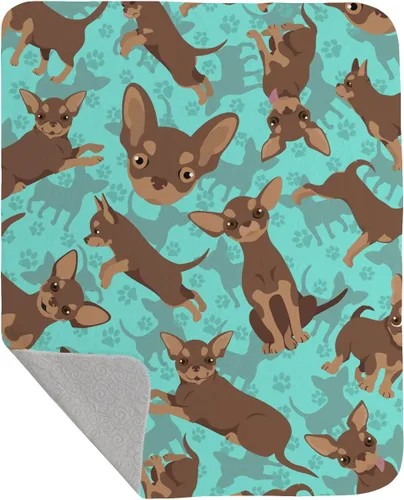 Miniatura 54 de Caroline's Treasures MLM1042LQB Airedale Terrier - Manta acolchada de 50 x 60 pulgadas, diseño de ilustraciones para cama, sofá, suave y ligera