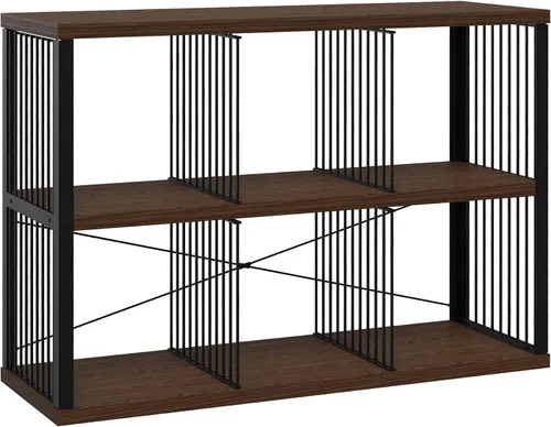 Miniatura 18 de ClosetMaid Estantería organizadora de almacenamiento de 2 cubos, estante de almacenamiento, marco de metal, estantes de madera, fácil montaje