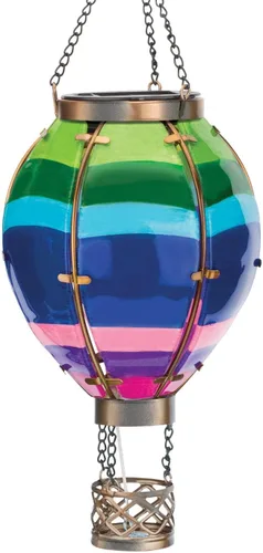 Miniatura 15 de Regal Art & Gift Linterna Solar de Globo Aerostático – Luces LED Colgantes Alimentadas por Energía Solar, Lámpara Decorativa Portátil Impermeable