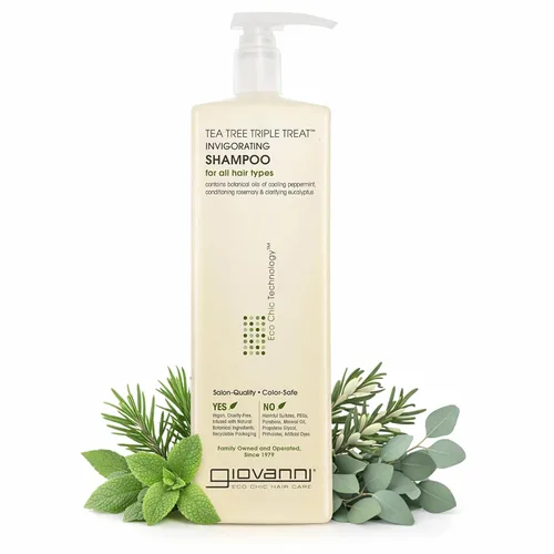 Miniatura 10 de Shampoo Giovanni Triple Treat de árbol de té, 8.5 oz