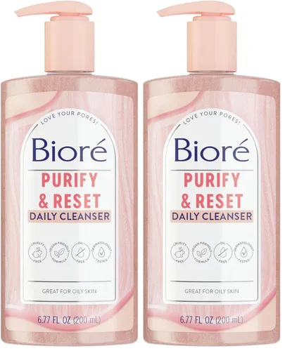Miniatura 14 de Limpiador diario purificante Bioré Cuarzo Rosa + Carbón, limpiador facial libre de aceite energiza la piel, dermatológicamente probado y sin