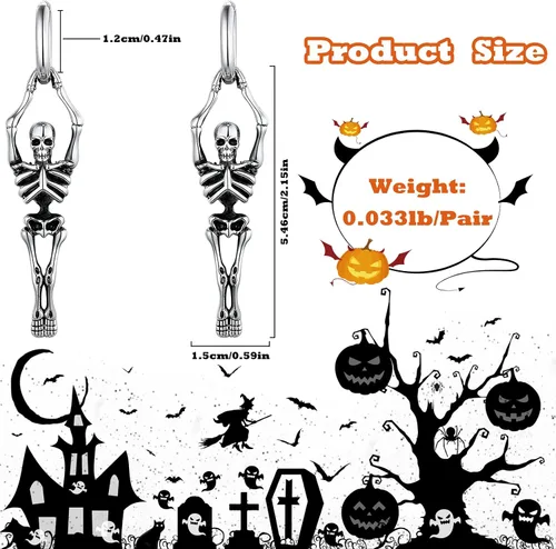 Miniatura 4 de Halloween Earrings For Women, Halloween Party Decorations Accessories