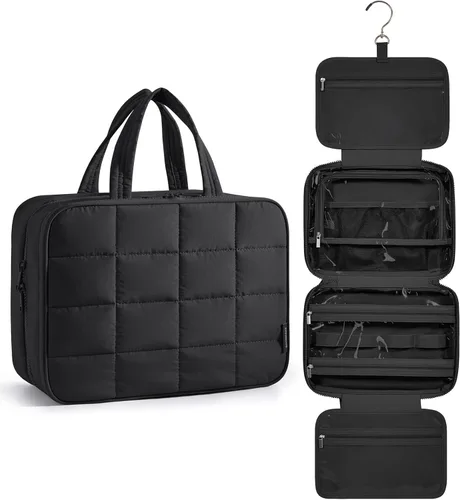 Miniatura 8 de Bolsa de viaje para artículos de aseo personal BAGSMART con organizador para joyas, bolsa de viaje colgante para artículos de tocador, organizador