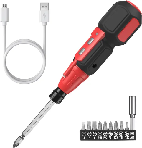 ORIA Juego de destornilladores eléctricos, destornillador inalámbrico recargable, destornillador eléctrico, kit de herramientas de reparación