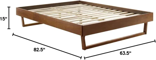 Miniatura 2 de Modway MOD-6214-WAL Billie - Marco de cama de madera tamaño Queen, color nogal Nuez