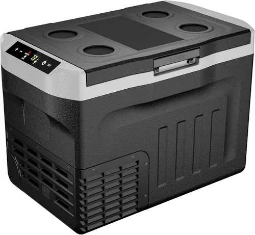 Miniatura 8 de EUHOMY Refrigerador de 12 voltios, enfriador de 22 cuartos (21 L) 12 V, enfriador eléctrico de compresor -4 ℉ ~ 68 ℉, refrigerador de 12 V 12/24 V