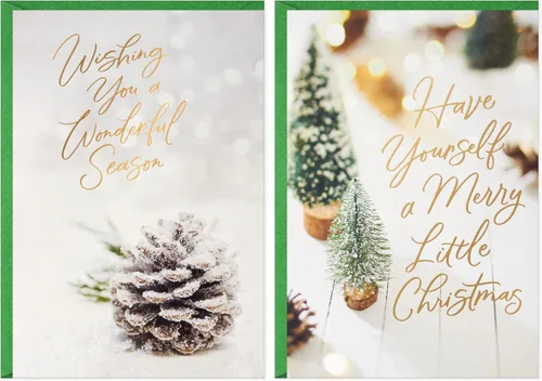 Miniatura 10 de Hallmark Tarjetas de Navidad en caja, acebo navideño (40 tarjetas de Navidad con sobres)