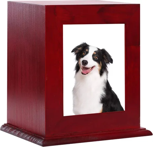 Miniatura 10 de Urna conmemorativa de madera para cenizas, marco de fotos, caja de recuerdo para gatos y perros, suministros de ataúdes funerarios, urnas