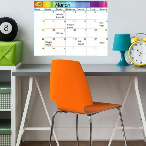 Miniatura 2 de Pizarra de calendario de borrado en seco – Pizarra blanca para horarios familiares, aulas escolares o uso de oficina, ideal para profesores y niños