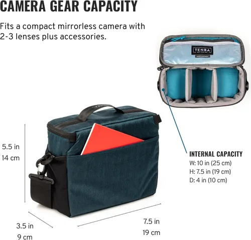 Miniatura 2 de Tenba BYOB 7 para cámara fotográfica, inserto - Convierte cualquier bolsa en una bolsa para cámaras DSLR y sin espejo y lentes – Negro (636-626)