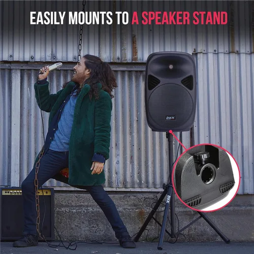 Miniatura 6 de LyxPro Sistema PA de 12" Potente Sistema de Altavoces Activos Portátiles Compactos con Ecualizador, Bluetooth, Ranura para Tarjeta SD, USB, MP3