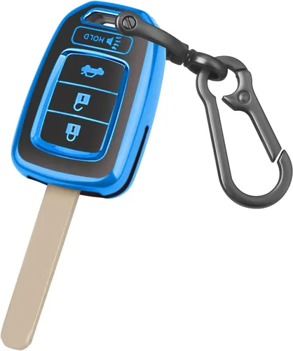 MILD EAST para funda de llave de Honda con llavero, estuche para llave de coche compatible con Honda Accord Civic CR-V HR-V Crosstour de 4 botones