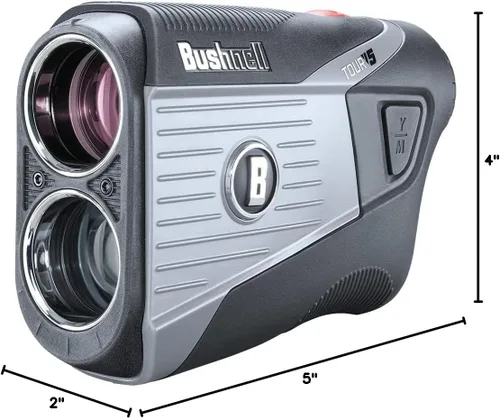 Miniatura 8 de Bushnell Tour V5 Golf Telémetro láser, Pinseeker, Visual JOLT, BITE Magnetic Mount, Next Level Clarity and Brightness, modelo sin pendiente