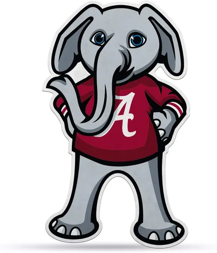 Rico Industries NCAA Alabama Crimson Tide - Banderín de corte con forma de mascota, decoración del hogar y sala de estar, fieltro suave EZ para