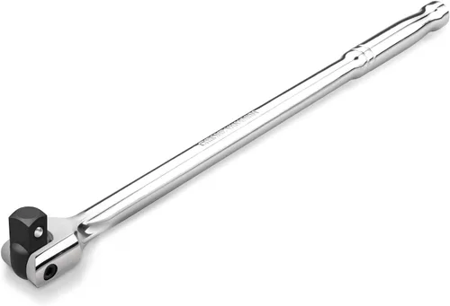 Neiko 00339A Barra rompedora premium de transmisión de 3/8 pulgadas, 12 pulgadas de largo, barra rompedora de tuercas, cabezal flexible Cr-Mo de 180
