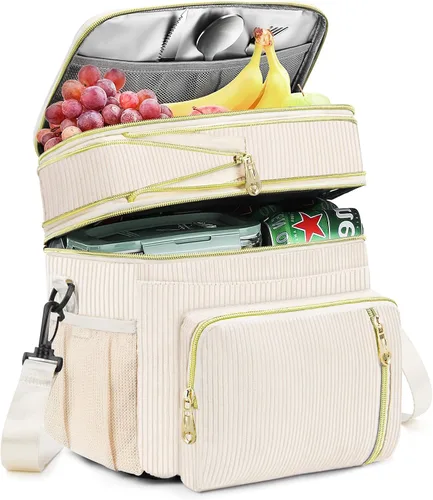 Miniatura 12 de Lonchera y bolsa de almuerzo para mujeres y hombres, lonchera grande aislada para adultos, a prueba de fugas, bolsa enfriadora para el trabajo