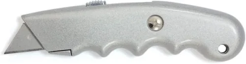 Miniatura 3 de Cuchillo utilitario retráctil de mango contorneado resistente con 10 cuchillas de afeitar (marco metálico)