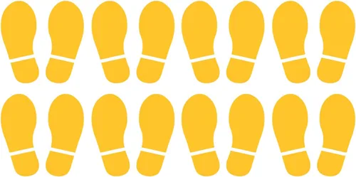 Miniatura 12 de PATIKIL Adhesivo de huellas de 6 x 2.5 pulgadas, 8 pares de zapatos de PVC para decoración de clase, guía de escaleras, color negro