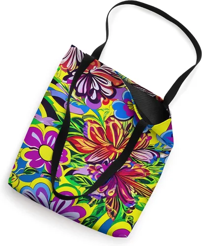 Miniatura 2 de Retro Flower Hippie Daisy 60s 70s Aesthetic Flowery Tote Bag