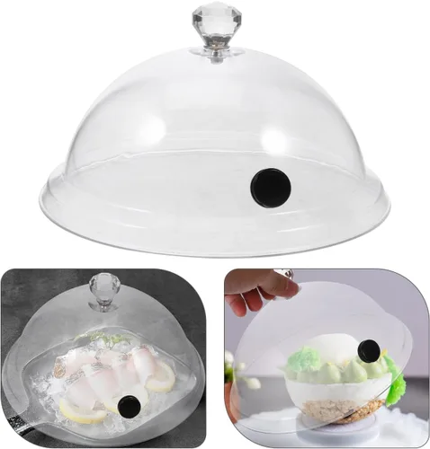 Miniatura 3 de Hemoton 2pcs cúpula de plástico para platos, vasos, cuencos, infusor Cloche, infusor accesorio tapa