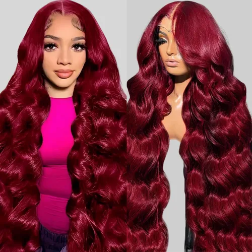 Miniatura 17 de QZOQZO Pelucas de encaje frontal 13x6 de cabello humano, prearrancadas, densidad del 180%, onda corporal, HD, frontal de encaje, sin pegamento