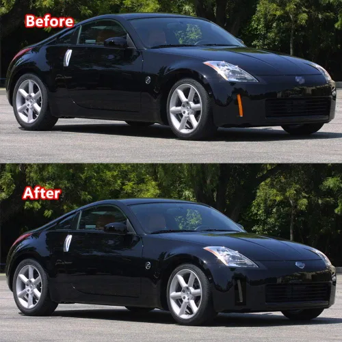 Miniatura 7 de Parachoques delantero LED Switchback luces de circulación diurna ámbar/blanco con kit de lámpara de señal de giro para Nissan 350z LCI 2006-2009