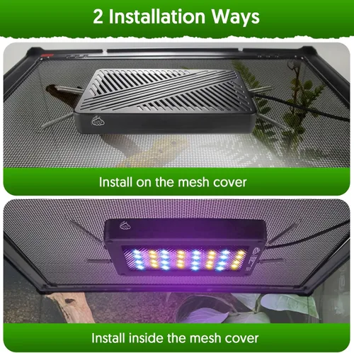 Miniatura 6 de QZQ Luz UVB para reptiles, lámpara de reptil LED UVA UVB de 24 W con atenuación y 4 modos de iluminación, nuevo modo temporizador 24/7, brillo