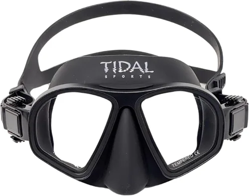 Máscara Tidal Freedive - Aluma Pro con tecnología avanzada antivaho. Máscara de volumen ultra bajo para apnea, esnórquel y buceo. Lente de vidrio