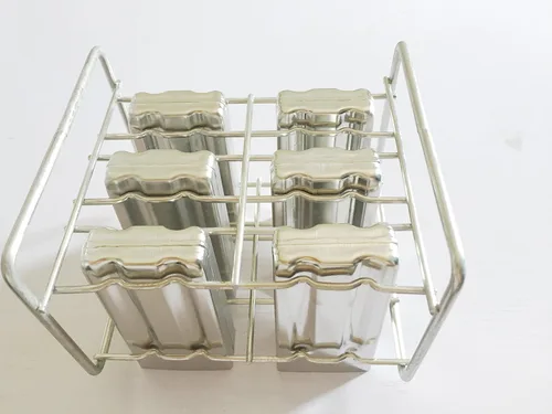 Miniatura 4 de Moldes y estante de paletas de acero inoxidable - Máquina de paletas de hielo sin BPA con palos de madera