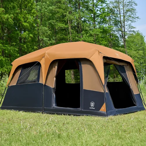 EVER ADVANCED Tienda de campaña con diseño blackout para 10 personas, tienda de múltiples habitaciones para la familia, tiendas grandes con Naranja