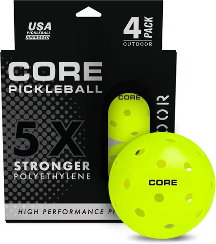 CORE - Pelotas de pickleball resistentes a las grietas para exteriores, aprobadas por USAPA, para todos los niveles de juego, pelotas de pickleball