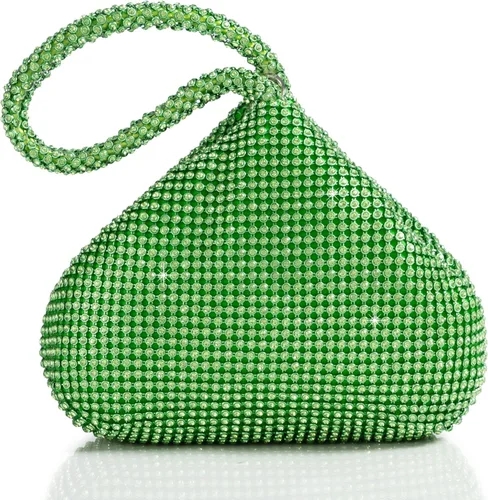 Miniatura 15 de BABEYOND - Bolso de mano con diamantes de imitación para mujer, con diseño brillante de triángulo, para fiesta de los años 1920, graduación, boda