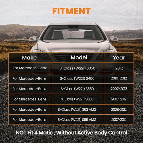 Miniatura 2 de maXpeedingrods Puntal delantero del choque de la suspensión del aire para Mercedes-Benz W221 S550 S63AMG S65AMG S350 S400 2007-2013 w/o 4Matic/ABC