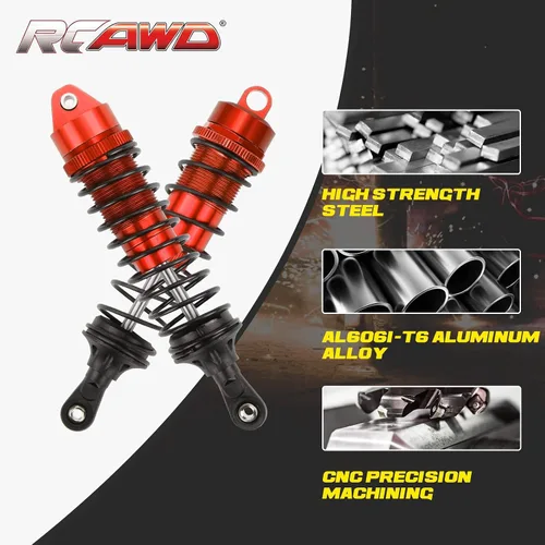 Miniatura 4 de Rcawd Piezas de actualización de amortiguadores RC para camión 1/10 Arrma Senton 4X4 Granite 4X4 Vorteks 4X4 Arrma Bigrock 4X4 Typhon 4X4 RC, 4 Rojo