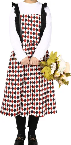 Miniatura 2 de Violet Mist Delantal de lino de algodón para mujer, delantal con espalda cruzada con bolsillos, parte trasera en X gris, delantales estilo vintage