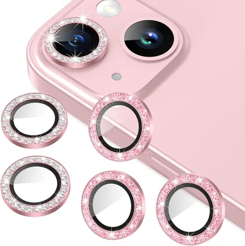 Miniatura 32 de AGVEE Paquete de 6 protectores de lente de cámara para iPhone 14 Pro de 6.1 pulgadas/14 Pro Max de 6.7 pulgadas, con diamantes brillantes y anillo