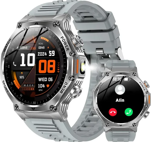 Miniatura 10 de Fitness Smart Watch for Men Women, Bluetooth Calling & 1.8" AMOLED, SpO2/Heart Rate/Sleep Tracker, 100+ Workout Modes, IP67 Waterproof, 7+Day Black