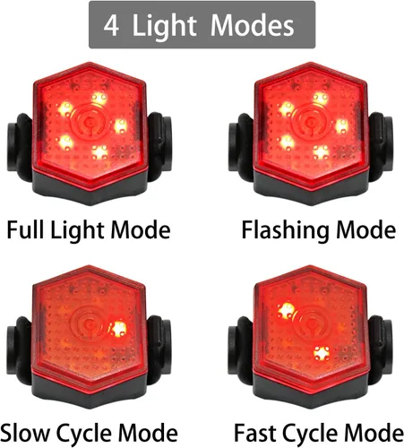 Miniatura 6 de Bike Tail Light Bicycle Rear Light USB-C Rechargeable LED Cycling Safety Flashlight with 4 Light Mode for Road Mountain Night Riding & Adults Men