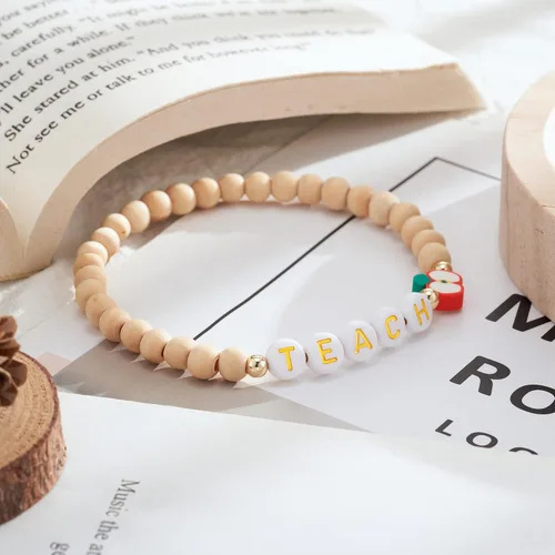 Miniatura 10 de PPJew Regalos para profesores, pulsera elástica de manzana para mujeres/hombres, regalos del día del maestro de parte de estudiantes